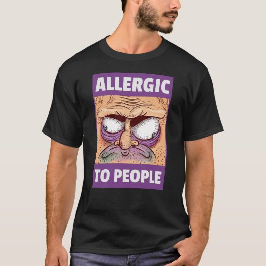 Allergisch voor mensen t-shirt (Voorkant)
