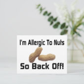 Allergisch voor noten briefkaart (Staand voorkant)