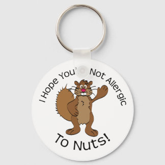 Allergisch voor Nuts Squirrel Sleutelhanger
