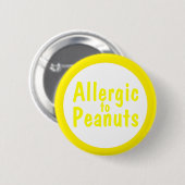 Allergisch voor pinda's ronde button 5,7 cm (Voorkant /achterkant)