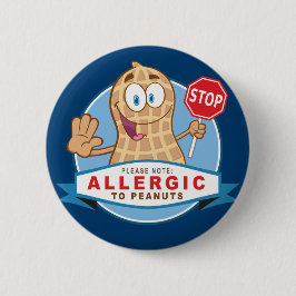 Allergisch voor pinda's ronde button 5,7 cm