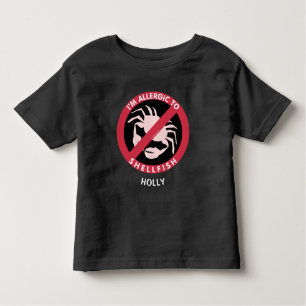 Allergisch voor schelpdierallergie Gepersonaliseer Kinder Shirts
