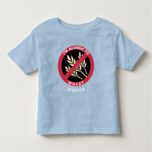 Allergisch voor tarweKinder allergie Gepersonalise Kinder Shirts