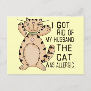 Allergische kat briefkaart