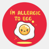 Allergische reactie op een allergische reactie op  ronde sticker (Voorkant)