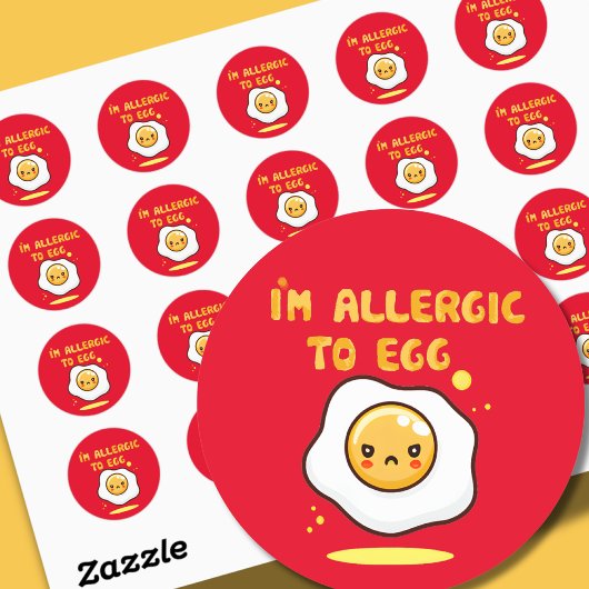 Allergische reactie op een allergische reactie op  ronde sticker