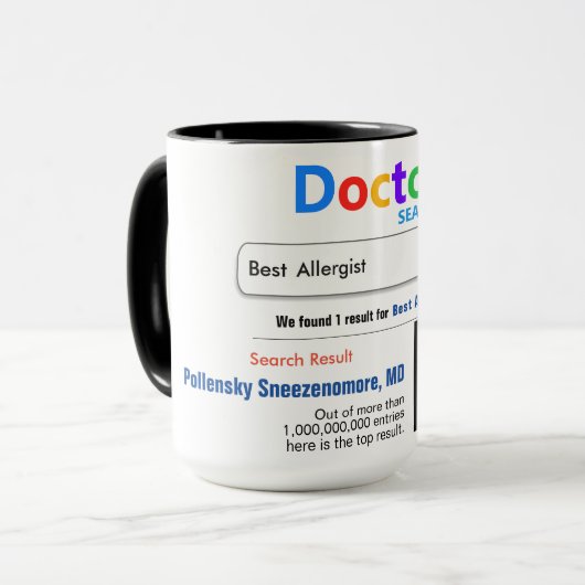 Allergist Funny Gift Mug (Devant gauche)