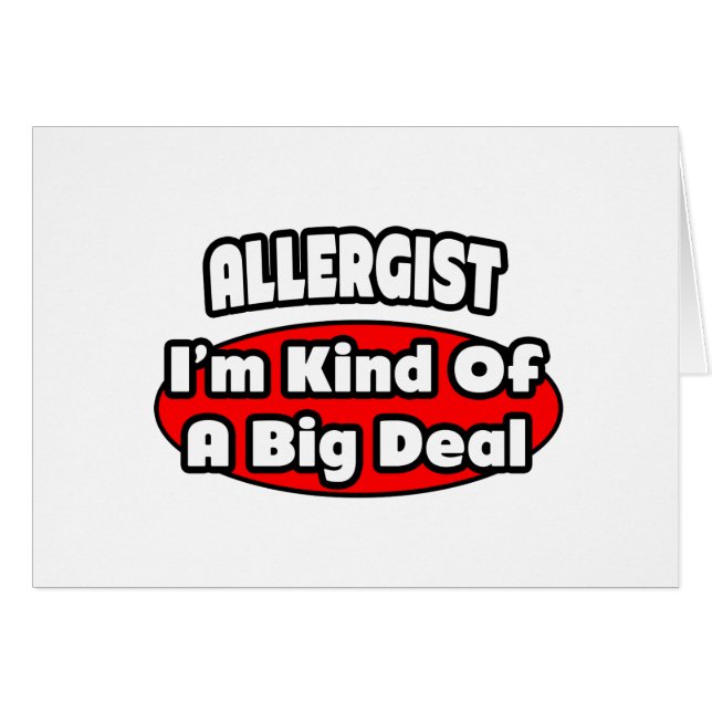 Allergist... Gros accord (Devant horizontal)