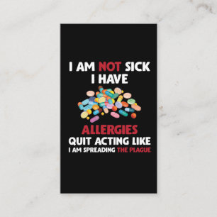 Allergy Sufferke Allergische Humor Allergy Visitekaartje