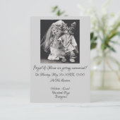 Allerliefste kat-thema trouwuitnodiging ooit RSVP kaartje (Staand voorkant)