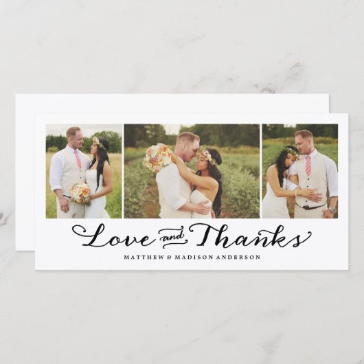 Allerliefste Liefde | Trouwkaart met bedankje Bedankkaart (Voorkant / Achterkant)