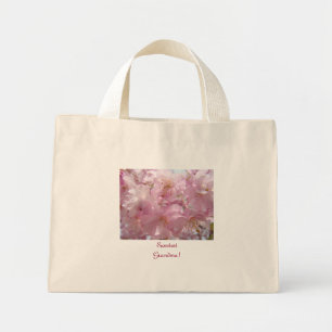 Allermooiste oma! Roze bloesem boodschappentas cad Mini Tote Bag