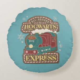 Alles aan boord van de HOGWARTS™ Express Christmas Rond Kussen