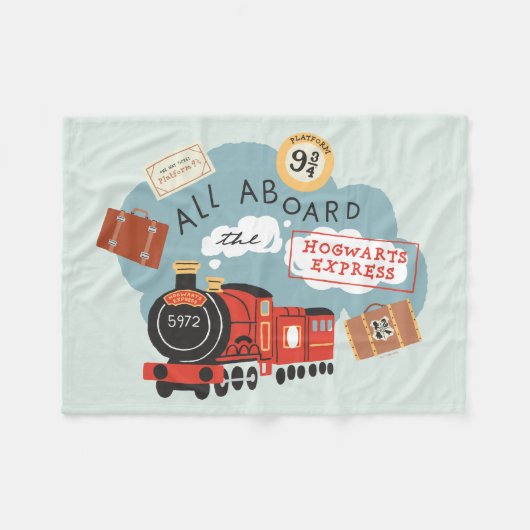 Alles aan boord van de Hogwarts Express Fleece Deken (Voorkant (Horizontaal))