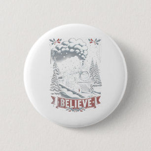Alles aan boord van de Polar Express Christmas Nor Ronde Button 5,7 Cm