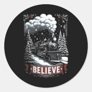 Alles aan boord van de Polar Express Christmas Nor Ronde Sticker