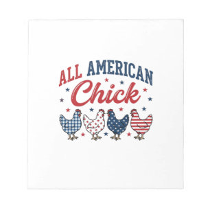 Alles Amerikanisch Kip Patriotische Kip Shirt Ontw Notitieblok