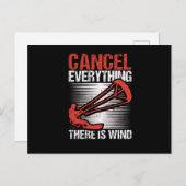 Alles annuleren Er is wind Funny Kitesurf Kit Briefkaart (Voorkant / Achterkant)