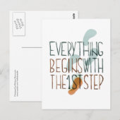 Alles begint met de eerste stap briefkaart (Voorkant / Achterkant)