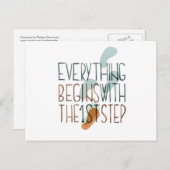 Alles begint met de eerste stap briefkaart (Voorkant / Achterkant)