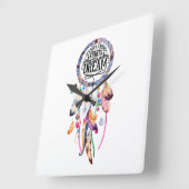 Alles begint met een citaat van Dream Life Vierkante Klok (Hoek)