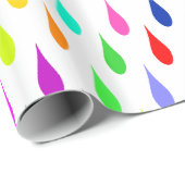 Alles behalve grijze druplets cadeaupapier (Rol Hoek)