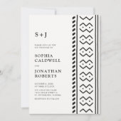 Alles bij één modern Boho-modcloth-monogram bruilo Kaart (Voorkant)