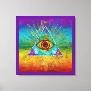 Alles bij elkaar genomen: oog van God - abstracte Canvas Afdruk
