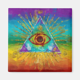 Alles bij elkaar genomen: oog van God - abstracte Magneet