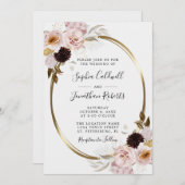 Alles bij elkaar in één blush roze rozen Gold Lijs Kaart (Voorkant / Achterkant)