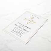 Alles bij elkaar in één etherische goudkalligrafie folie uitnodiging (Gedraaid)