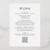 Alles bij elkaar in één etherische goudkalligrafie folie uitnodiging (Achterkant)