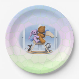 Alles bij elkaar op de paardenbib papieren bordje