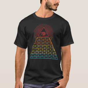 Alles bij elkaar ziet Ooglichtminati Egyptische pi T-shirt
