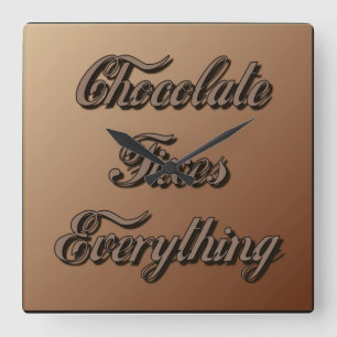 Alles Chocolade Fixes Vierkante Klok