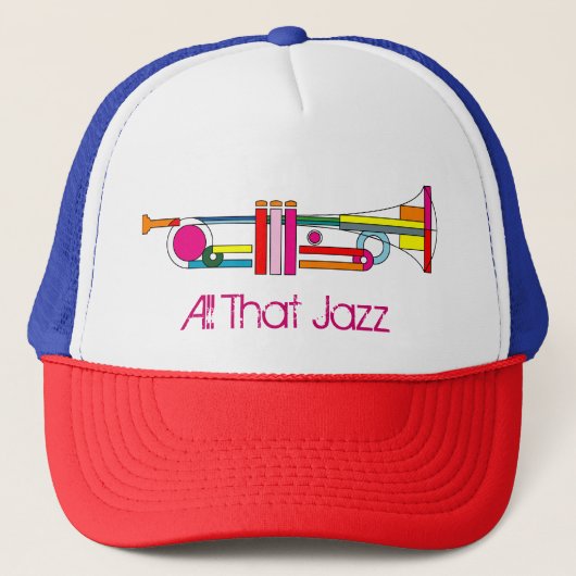 ALLES DAT JAZZ TRUMPET Trucker Hat Pet (Voorkant)