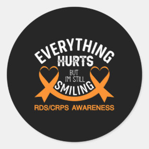 Alles doet pijn Ik lach nog steeds - RSD CRPS Awar Ronde Sticker