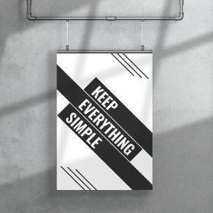 Alles eenvoudig houden poster