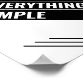 Alles eenvoudig houden poster (Hoek)