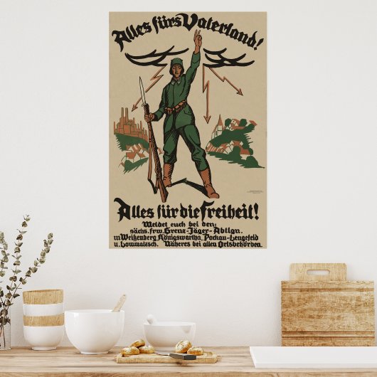 Alles fürs Vaterland ! Affiche WW1 (Cuisine)