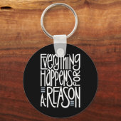 Alles gebeurt in witte Sleutelhanger (Voorkant)