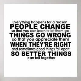Alles gebeurt om een reden Inspirerend Poster