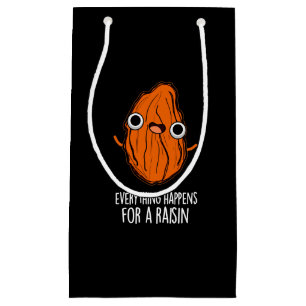 Alles gebeurt voor een raisine-eten, donker BG Klein Cadeauzakje