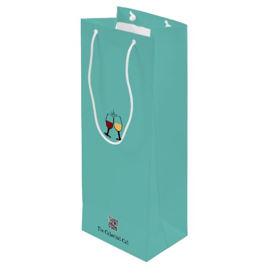 Alles gebeurt voor een Riesling Wine Pun Wijn Cadeautas (Achterkant Gekanteld)