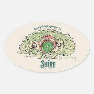 Alles groeit in THE SHIRE™ Ovale Sticker