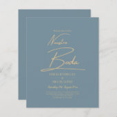 Alles-in-1 Elegant Zee Glas Blauwgroen Goud Nuestr (Voorkant / Achterkant)