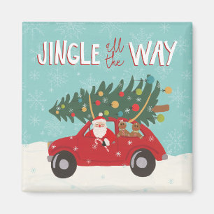 Alles in de weg   Santa Car Magneet