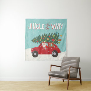 Alles in de weg Santa Car Wandkleed