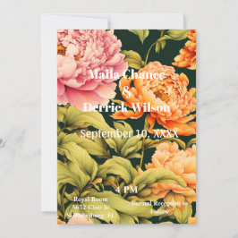 Alles in een bloemenroze Oranje Lijst groene bruil Kaart