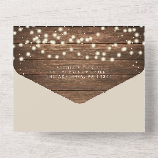 Alles in één Bourgogne pompoen All In One Uitnodiging (Achterkant)